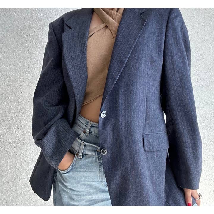 upcycle kontrast blazer für den Großhandel von ERDLUXE