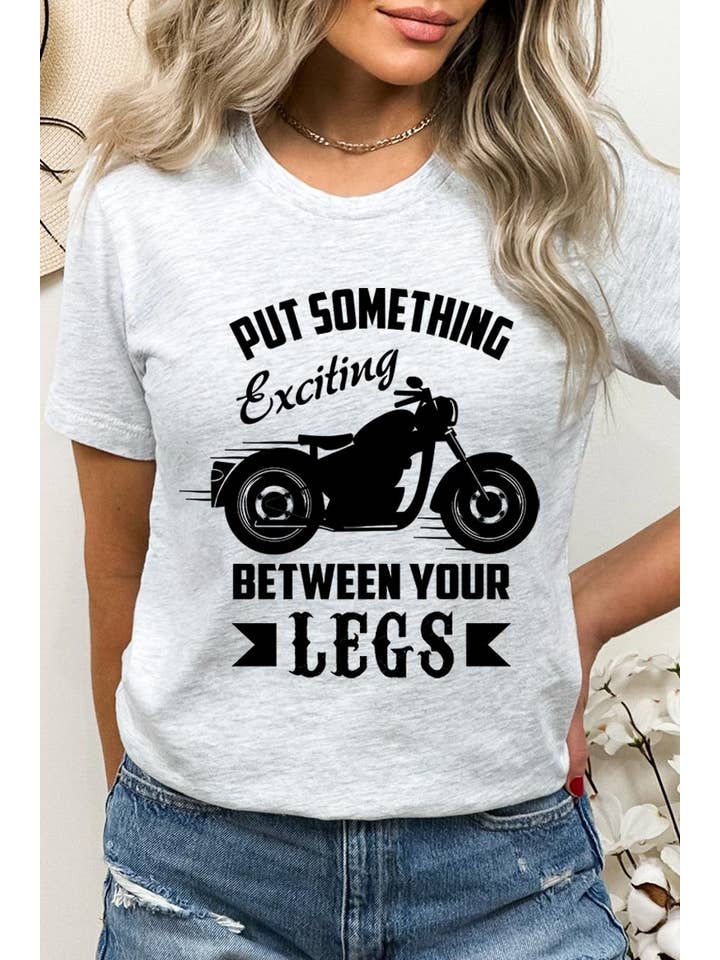 COLORBEAR - Wholesale T-Shirt (Graphic) - Women's - Put Something Exciting Motorcycle Graphic Tee