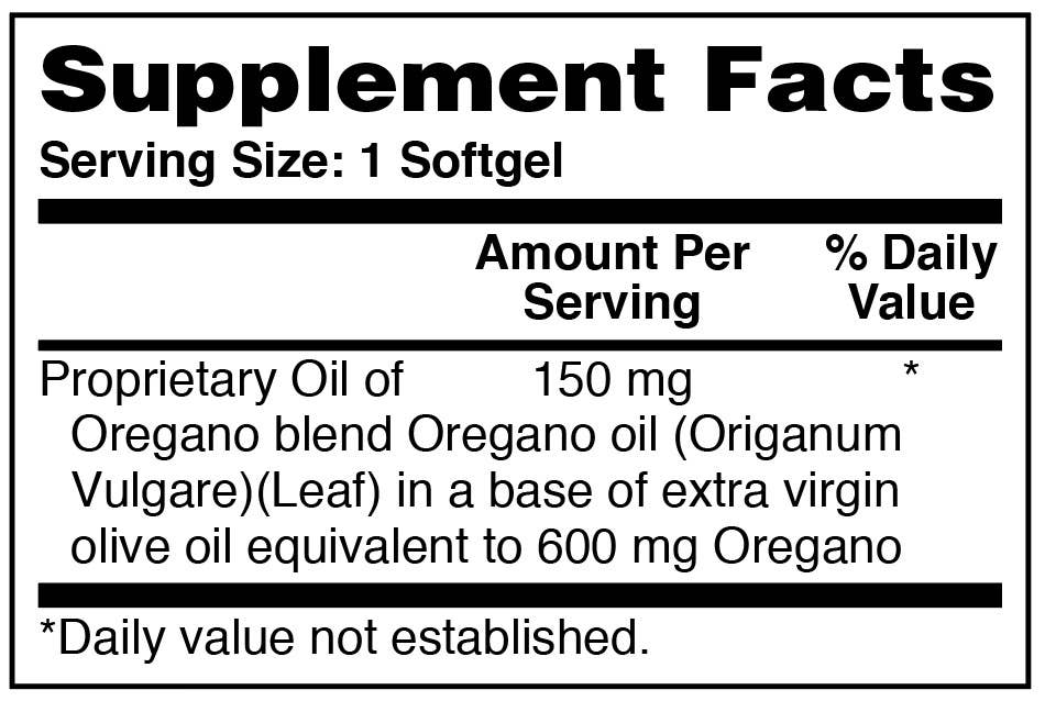 Health Thru Nutrition - Wholesale Oral Supplement/Vitamin - Oil of Oregano (Wild) 150mg (Non-gmo) 120 Softgels3