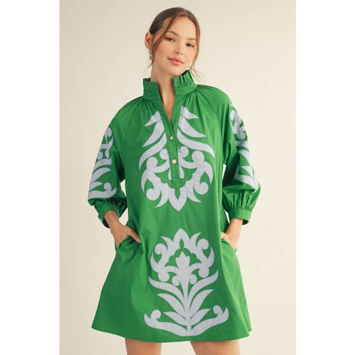 NEW floral applique shift dress for wholesale by STYLE USA