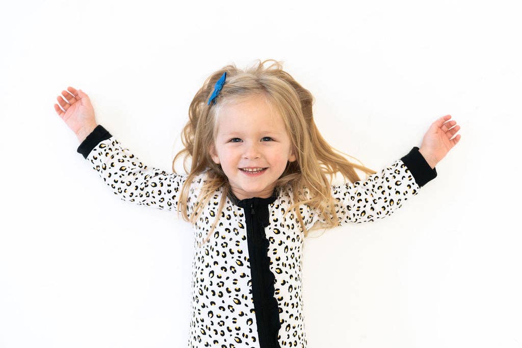 Laree + Co. - Wholesale Sleepsuit - Baby - Allie Leopard Bamboo Ruffle Convertible Footie5