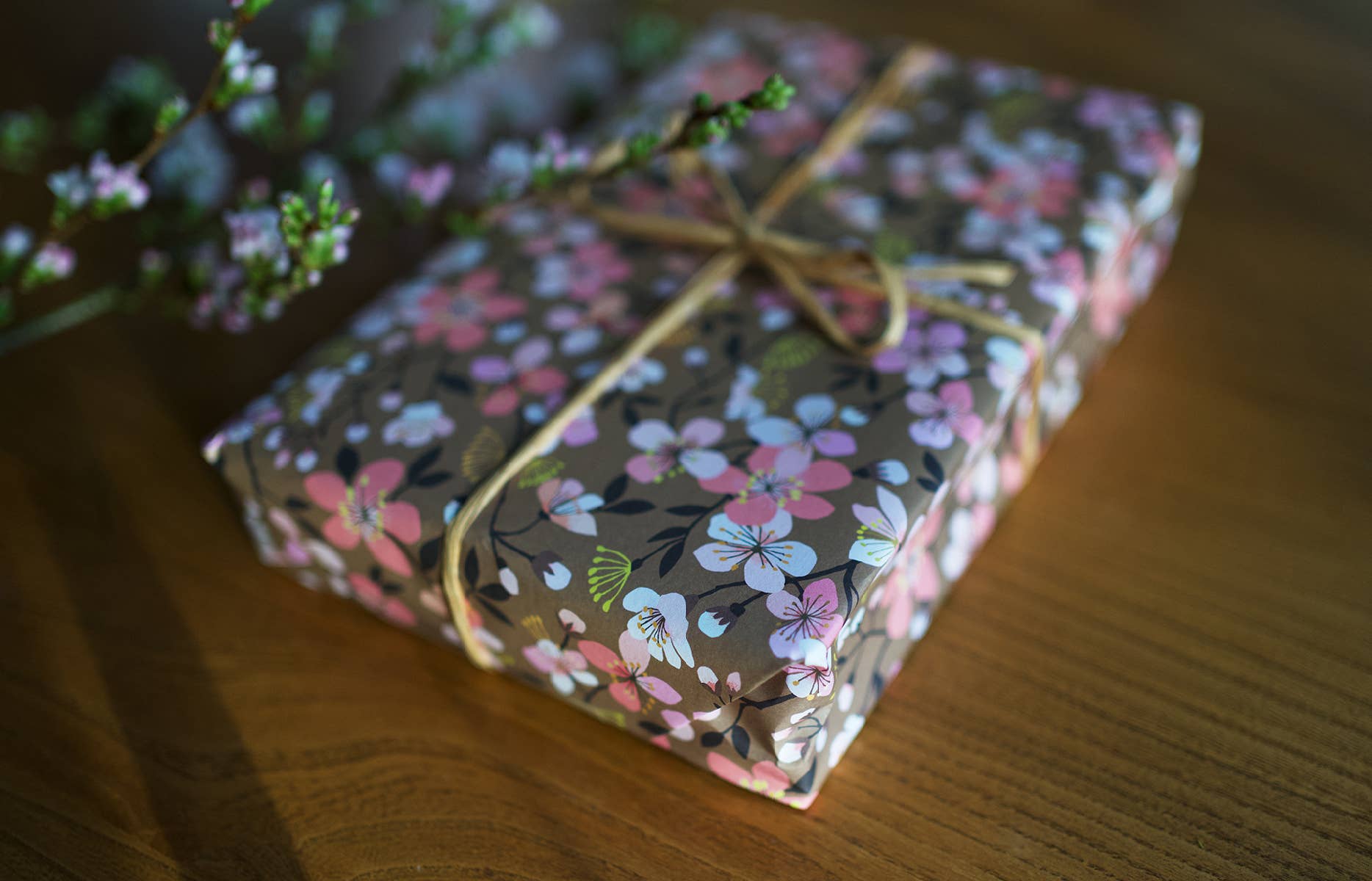 Brie Harrison Ltd – wholesale Flat wrap – Cherry Blossom Gift Wrap 2