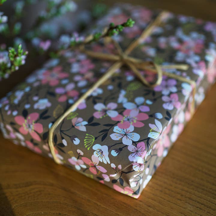 Brie Harrison Ltd – wholesale Flat wrap – Cherry Blossom Gift Wrap 2