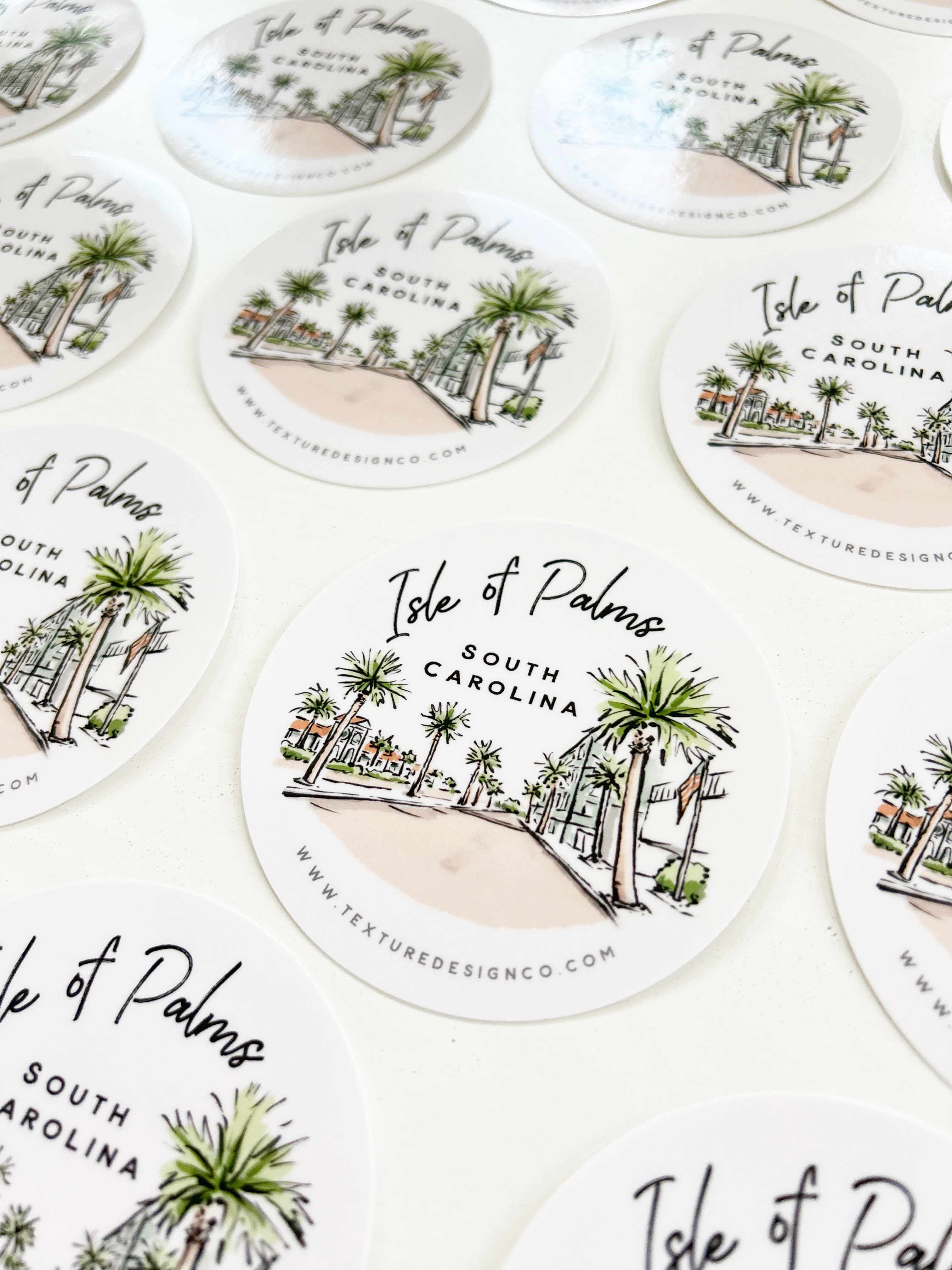 Texture Design Co - Wholesale Sticker - Sherbet Painted Streets - The Isle of Palms Sticker7