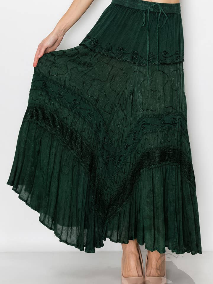 JUST CRUISING - India Casual Designs – Engroshandel Nederdel - Dame – Håndlavet maxinederdel med indviklede broderidetaljer8