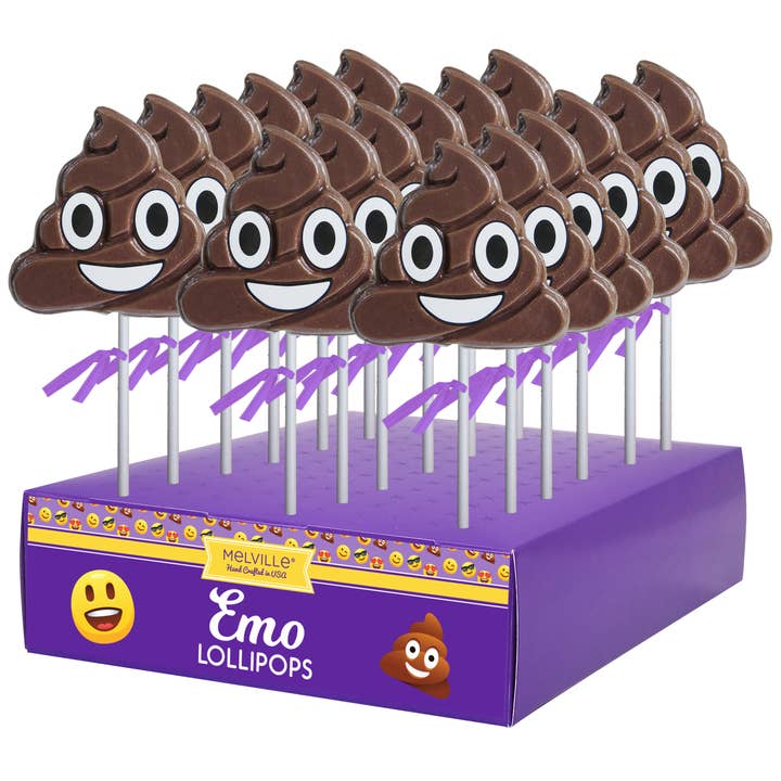 Melville Candy Company - Vente Sucettes - Sucettes Emoji avec caca