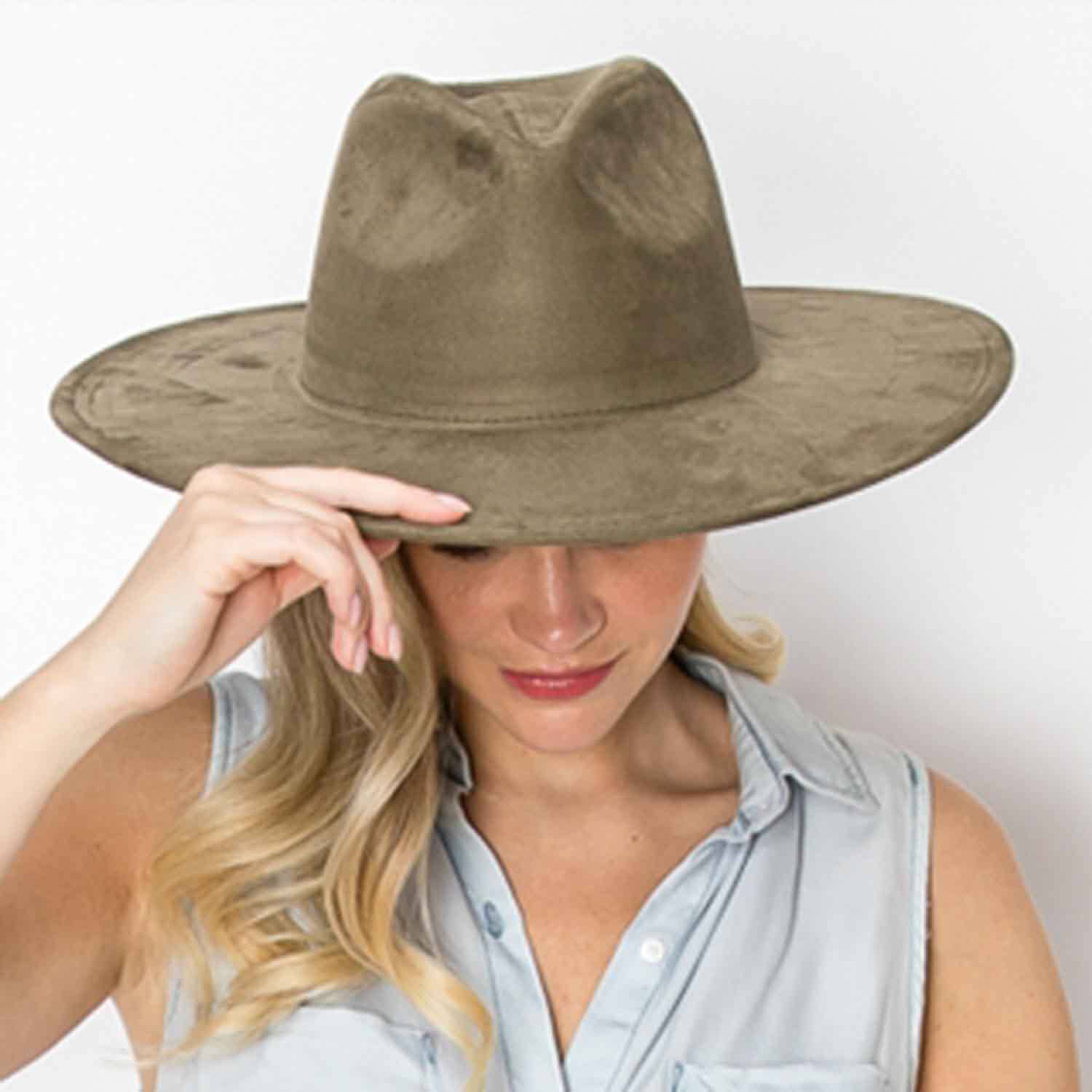 One and Only Accessories - Wholesale Fedora - Women's - Best seller Fashion Classic Wide Brim suede Hat New Color  (Copy)5