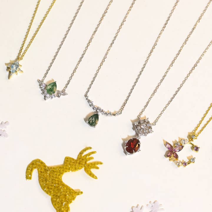 Azura Jewelry - Venta al por mayor Collares con colgantes/abalorios - Collar de ágata Moss To Bloom Again8