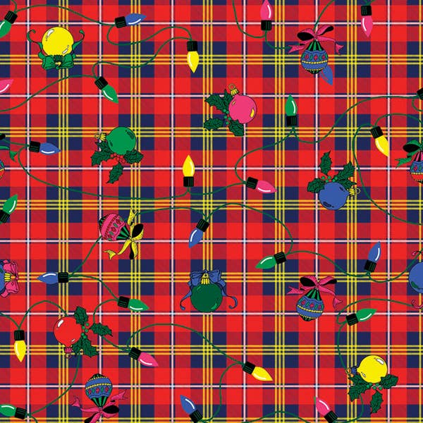 Bandanna - 22" MADE IN USA - Christmas Plaid for wholesale by The Bandanna Company