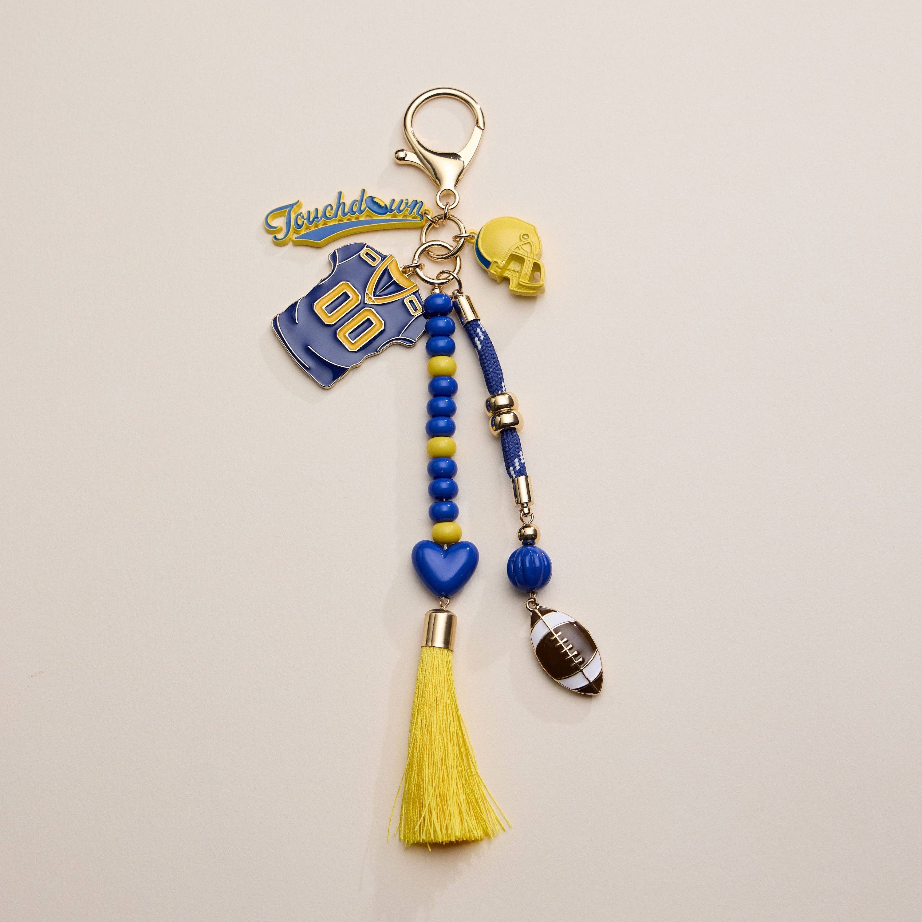 Lilla Haven - Wholesale Keychain - Women's - Gameday Football Keychain – Football Jersey, Helmet, Touchdown Charm & Tassel Bag Accessory29