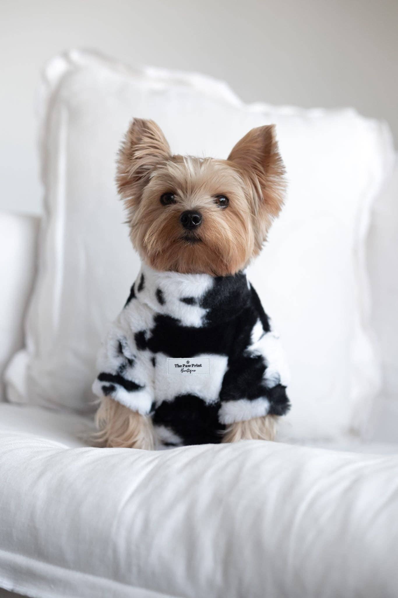 The Paw Print Boutique - Wholesale Pet Coat - Dog - The Cow Print Fluffy & Fabulous Fleece7