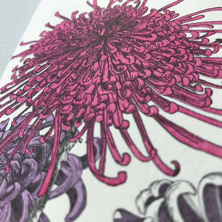 Painted Tongue Press - Wholesale Mother's Day Card - Chrysanthemum Mother's Day and Blank Note Card2