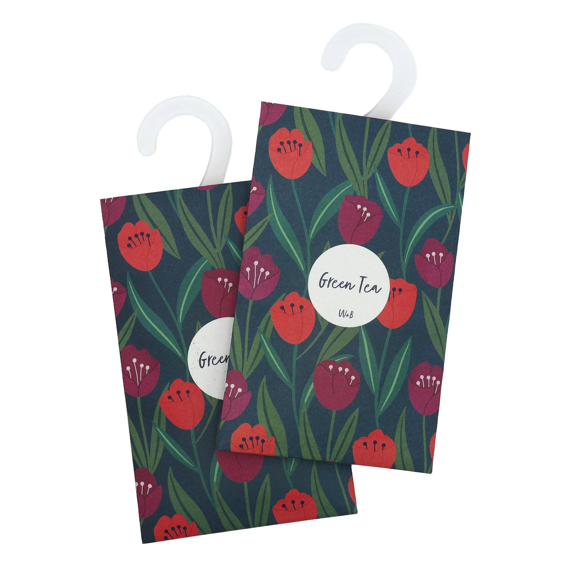 Robert Frederick Ltd – wholesale Sachet – Willow and Belle Scented Hanging Sachet - Set of 4 Green Tea - Tulips Design2
