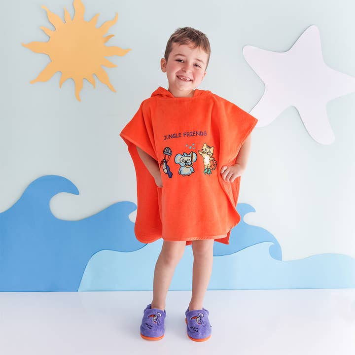 Poncho Infantil Milk&Moo Amigos da Selva por atacado de Biggbrands