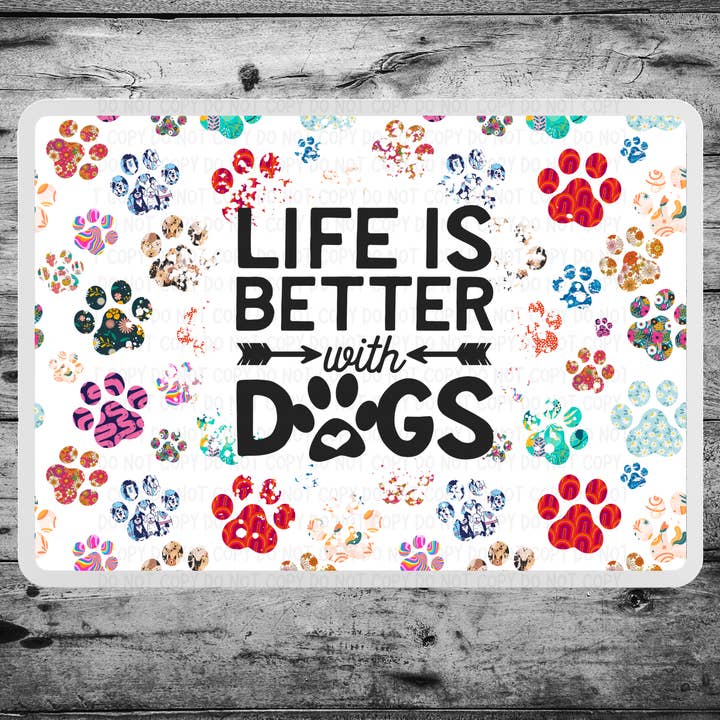 La vita è migliore con il mouse pad per cani per la vendita all'ingrosso da parte di Antisocial Designs