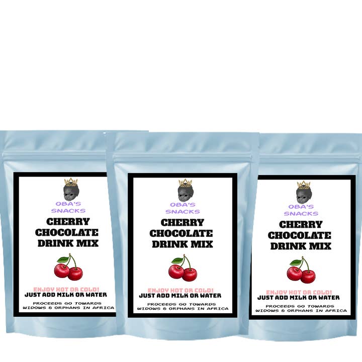 Premium Chocoladedrankmix - Kers VEGAN 3-pack voor wholesale door Oba's Snacks
