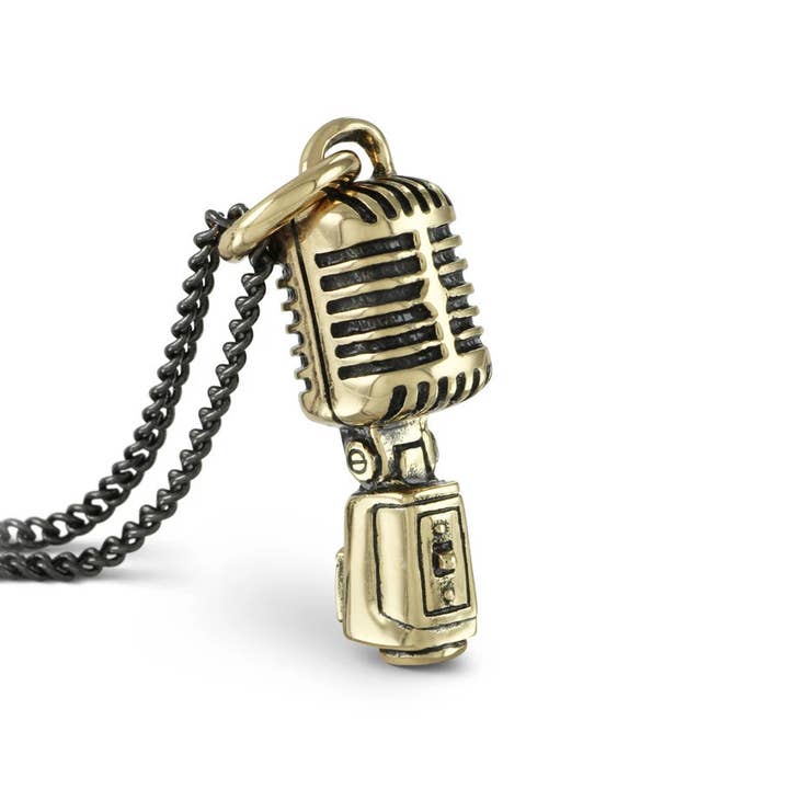 Lost Apostle – wholesale Pendant/charm necklace – Microphone Necklace - Bronze