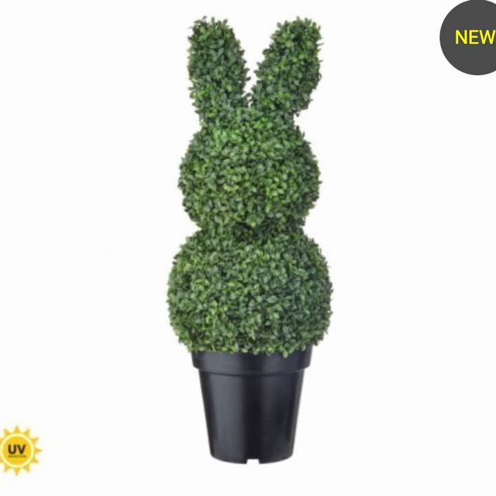 Coniglietto Topiario in Bosso UV da 32" per la vendita all'ingrosso da parte di Dunn Deals