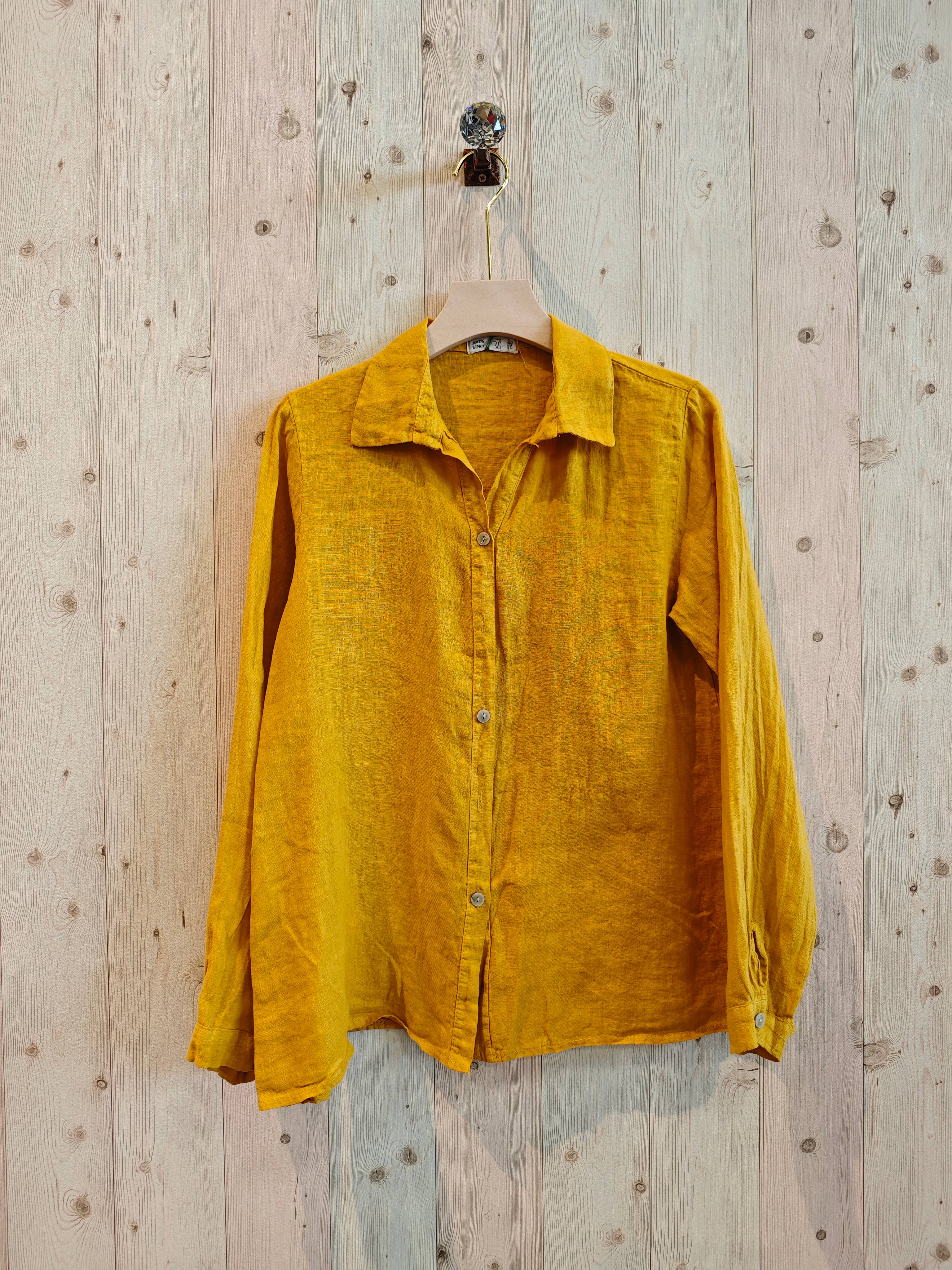 Linen & More - Vente Chemise à col boutonné – femme - Chemise basique pour femme 100 % lin18