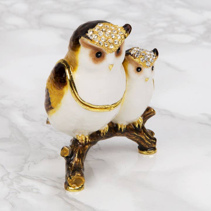 WIDDOP and Co. US - Wholesale Jewelry Box/Organizer - Treasured Trinkets - Mother & Baby Owl