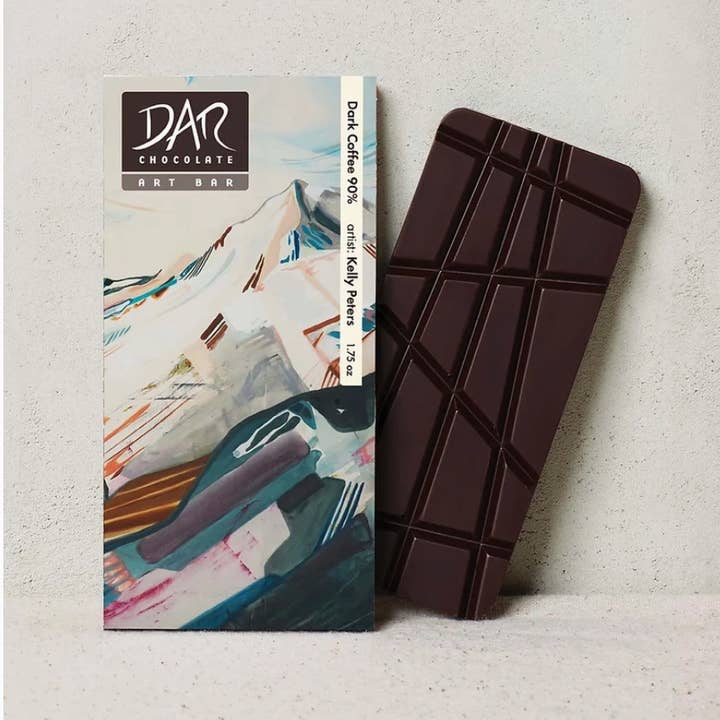 Dar Chocolate – wholesale Chocolate bar – Art Bars! Dark Coffee 90% Chocolate Bar Organic Vegan8