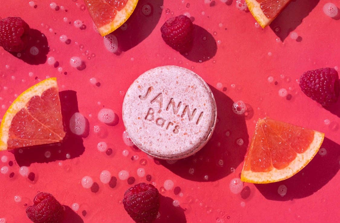 Janni Bars - Vente Disques de shampoing/shampoings solides - Shampooing solide Athena au beurre de karité et argile rose1