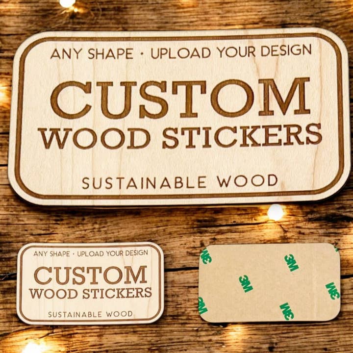 Wild Larch Creative - Wholesale Sticker - CUSTOM Wood Sticker Decal | Personalized | Eco | Sustainable