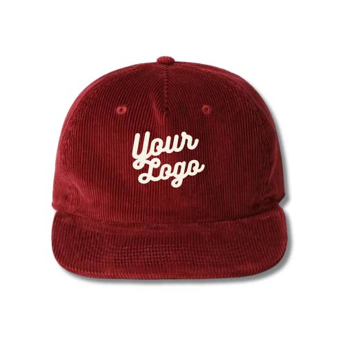 SD Merch Co. - Custom Embroidery - Wholesale Hat Accessory - Men's - Corduroy 5 Panel Hats - Customizable