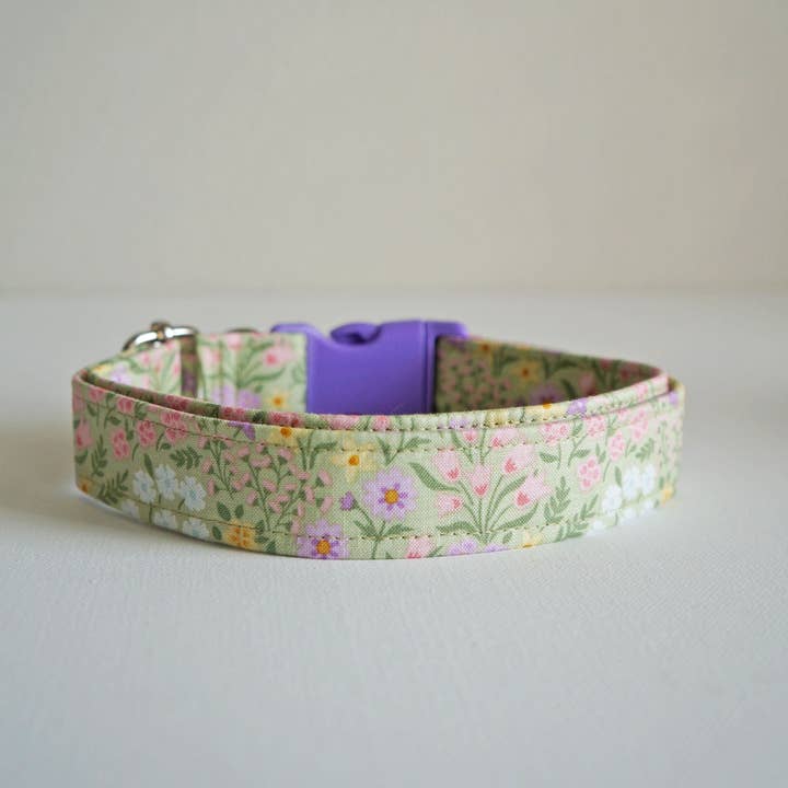 kiwi & WILLOW - Wholesale Pet Collar - Dog - Lilac Garden Dog Collar3