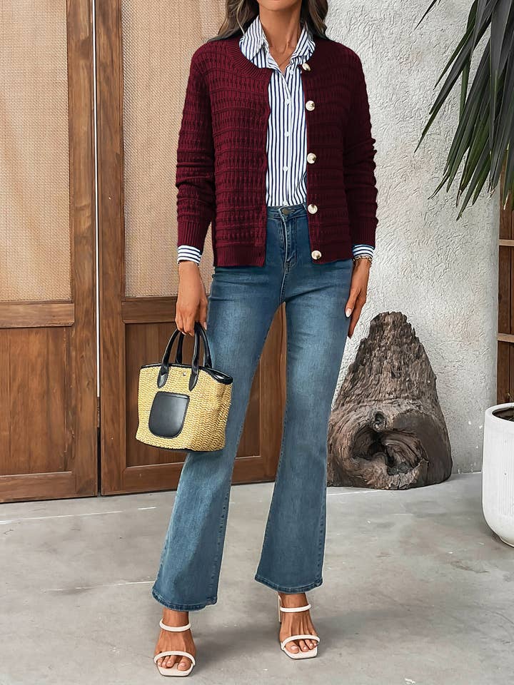 Lovesoft - Venta al por mayor Cárdigan - Mujer - Cárdigan de punto con botones para uso casual en la oficina15