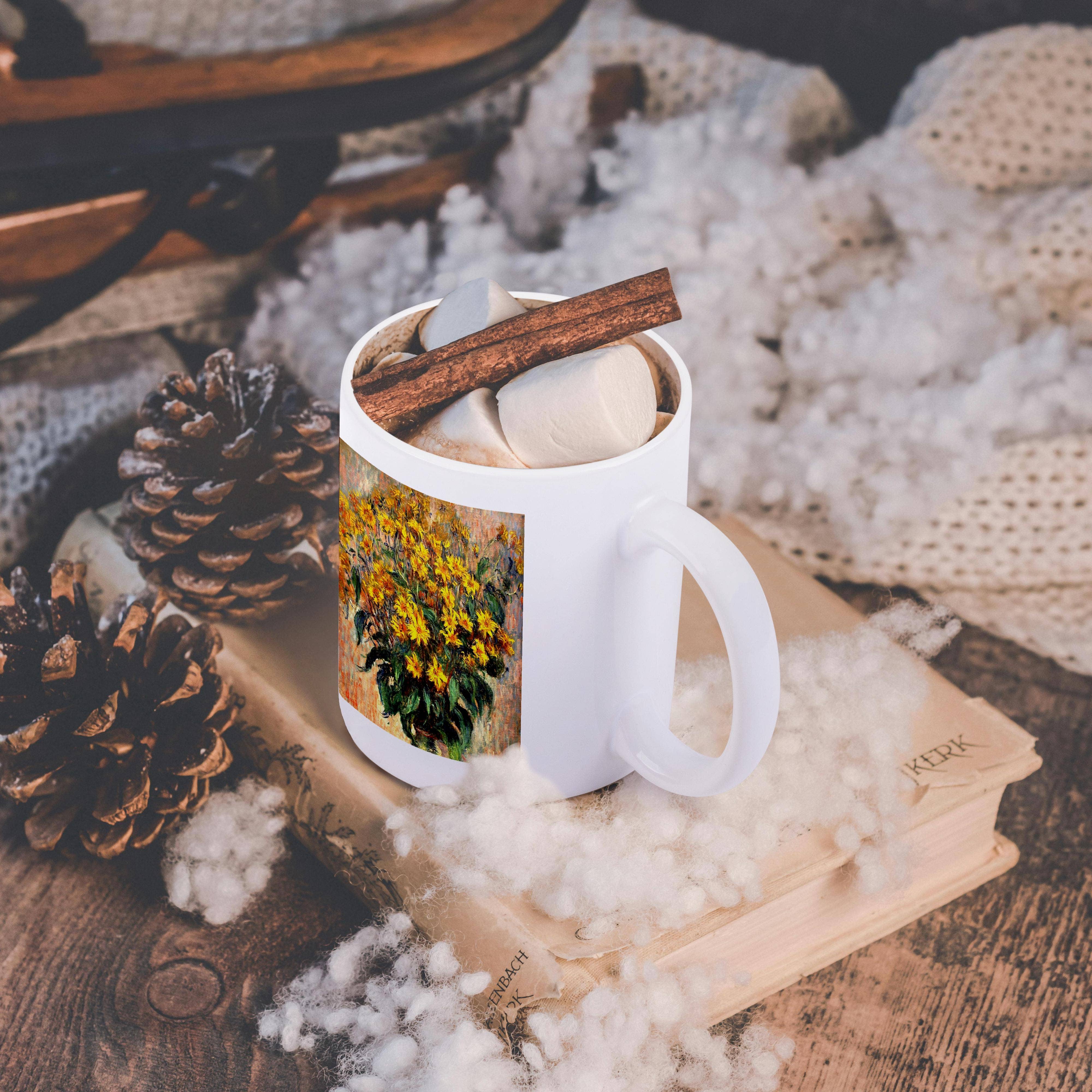 3dRose – Engroshandel Kaffekrus – 3dRose, Claude Monet – Jordskokker, Krus11