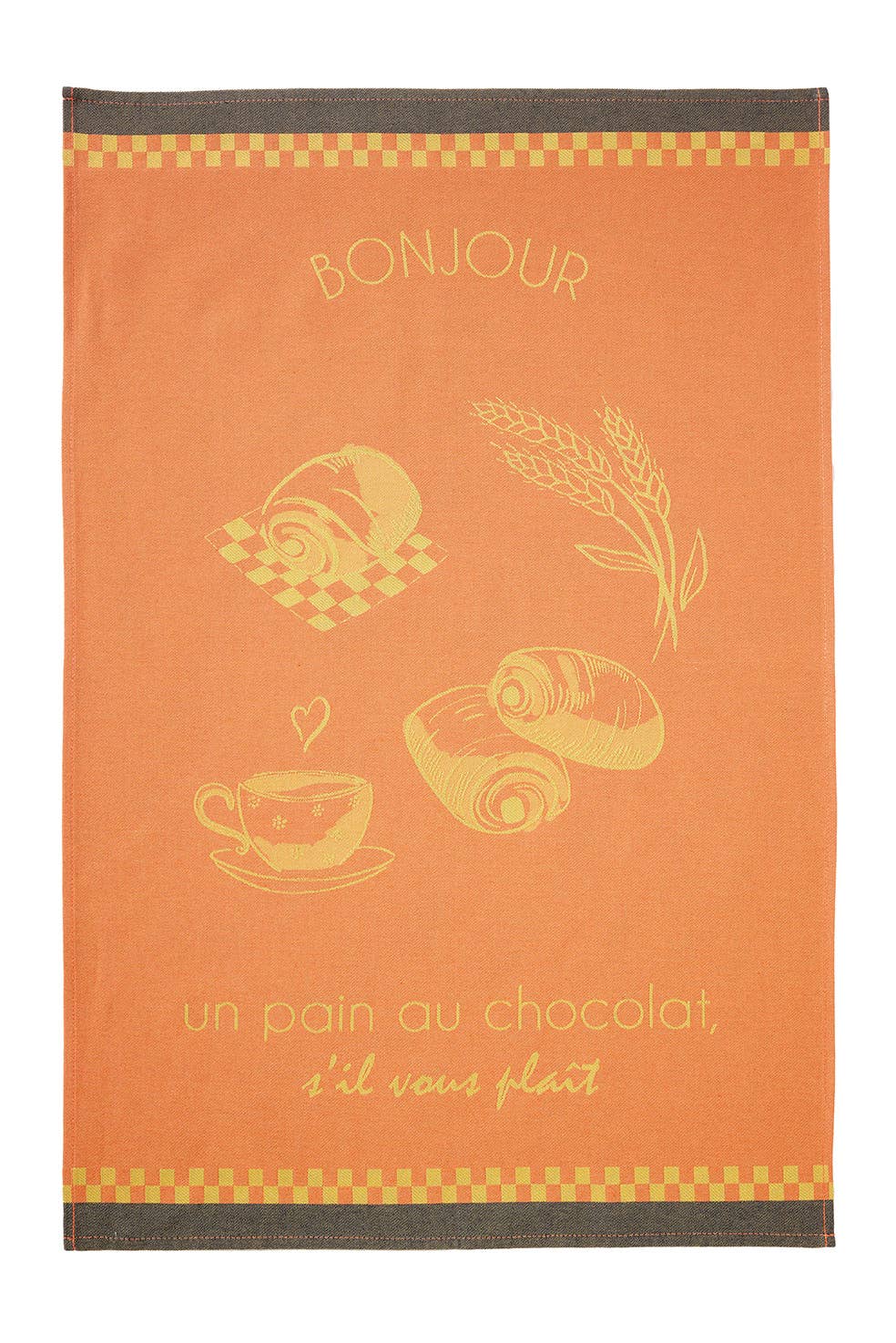 Coucke - Wholesale Tea Towel - Le Pain au Chocolat - Jacquard tea towel 50x75 in cotton1