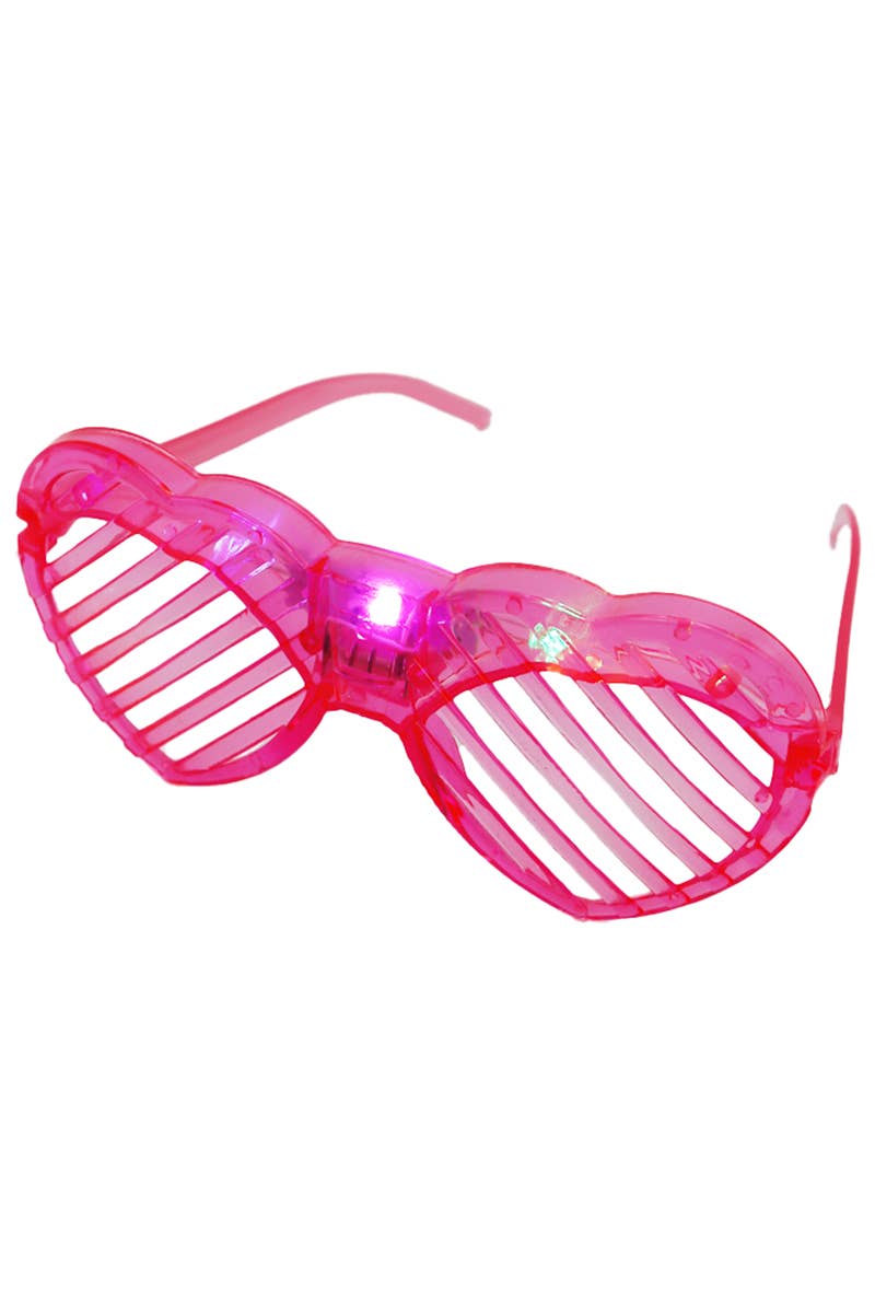 Cap Zone – wholesale Sunglasses – Women's – Heart Goggle LED Light-Up Shutter Shades Glasses5