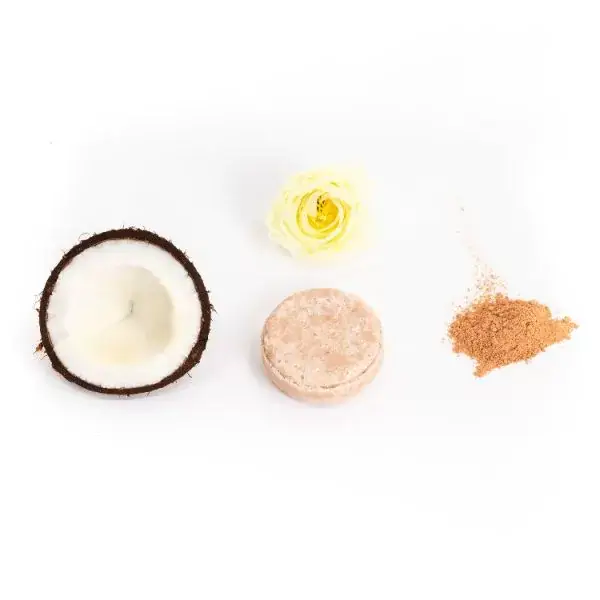 Amber cosmetics Ltd (Vegan Fox) – wholesale Schampopuck/Schampo i fast form – Schampotvål för torrt hår med rosa lera1