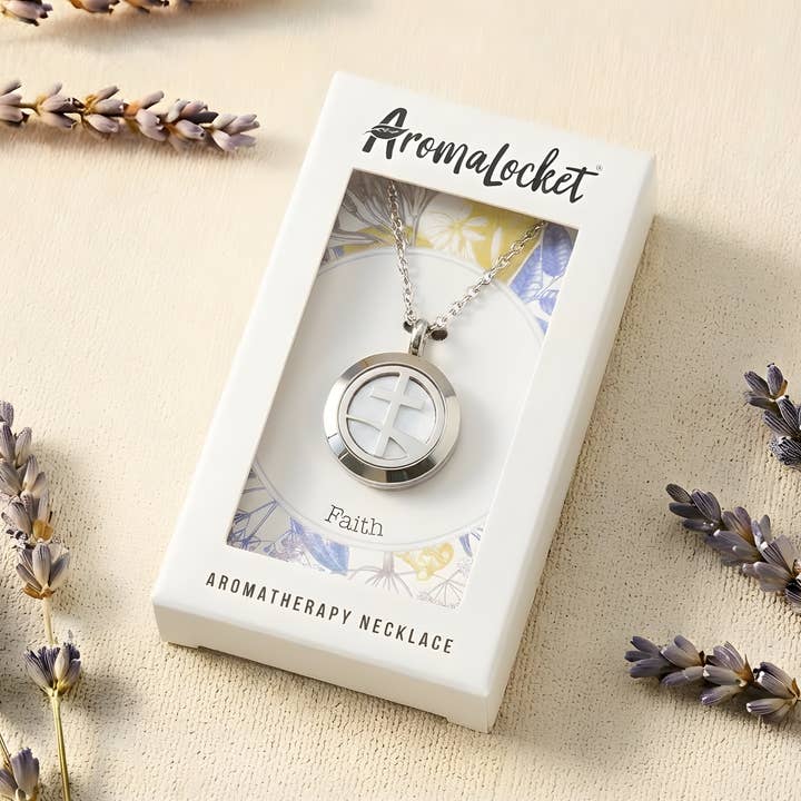 Faith Essential Oil Diffuser Necklace - Mini for wholesale by Matrix Aromatherapy