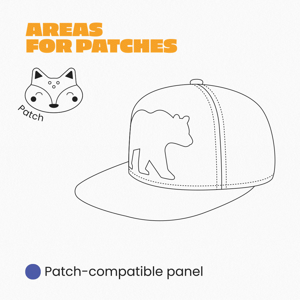 Patches - Vendita all'ingrosso Cappellino da baseball - Bambini - Cappello Bear Necessities4