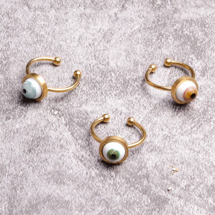 Bague ajustable en forme d'œil 0,8 cm pour la vente par Sunset Yogurt