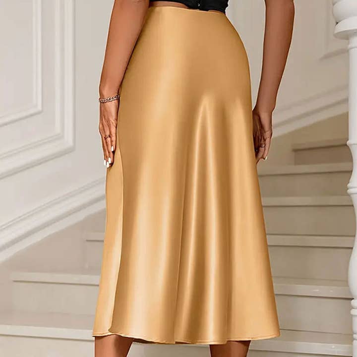 Lily Clothing - Wholesale Skirt - Women's - A Wear a satin skirt4