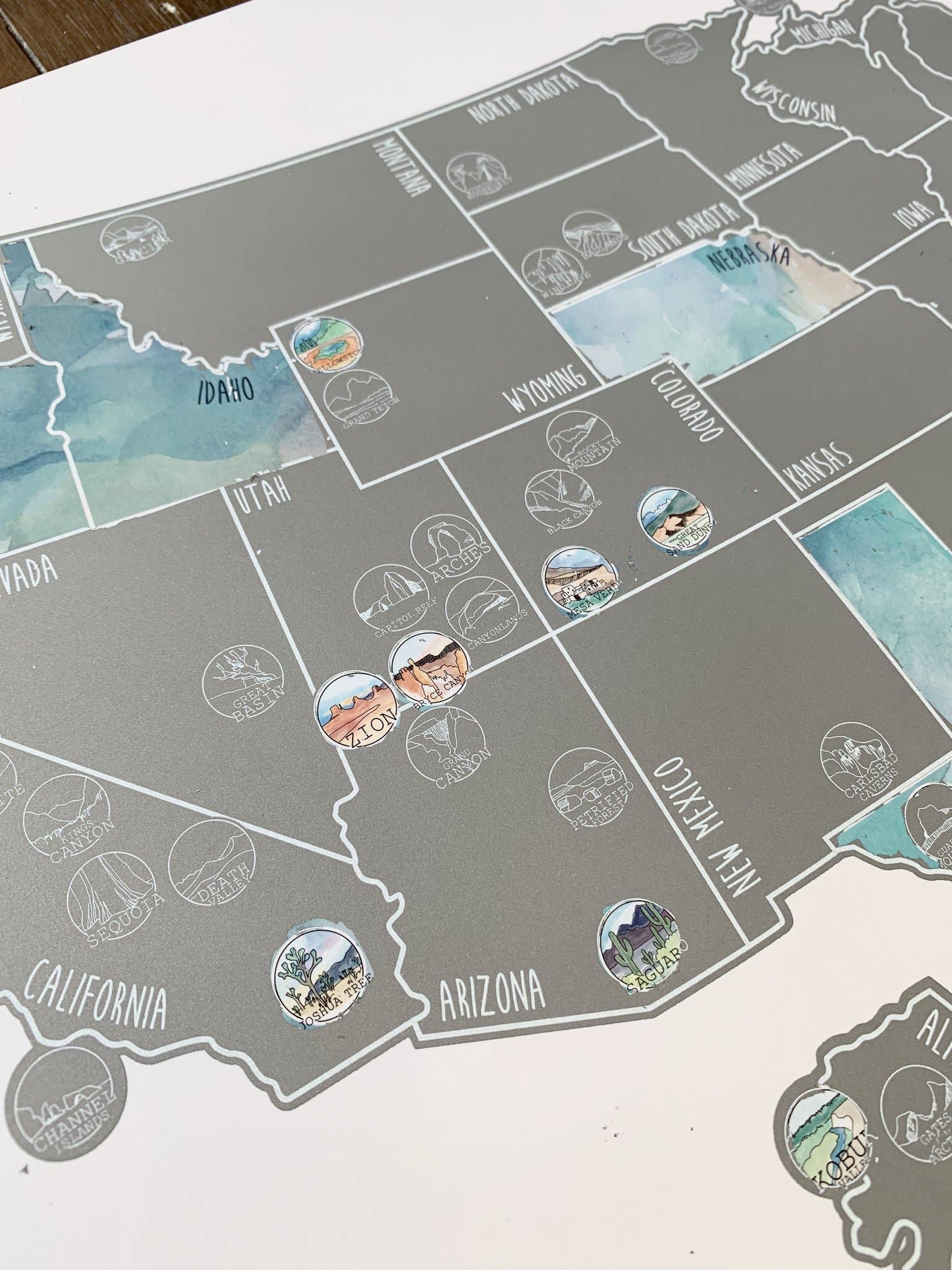 Waypoint Wanders - Wholesale Map - 63 National Parks US Scratch Off Map2