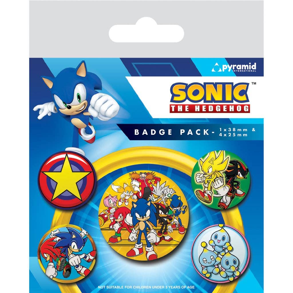Pyramid International - Vente Épinglettes/boutons - Sonic The Hedgehog (équipe vitesse) - pack de badges1
