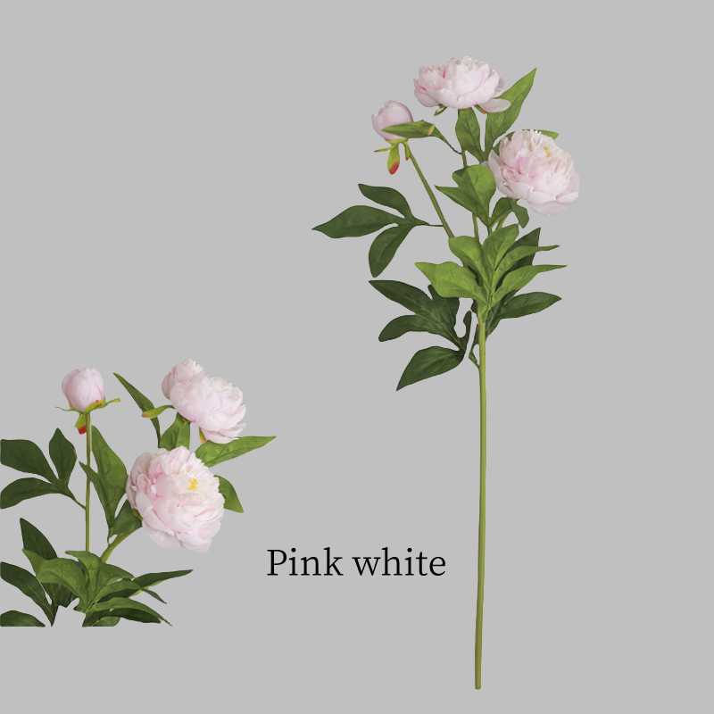 ACNITE(We cover U.S. import duties) – wholesale Artificial flowers – 3 head Artificial peony flower silk flower for wedding decor1