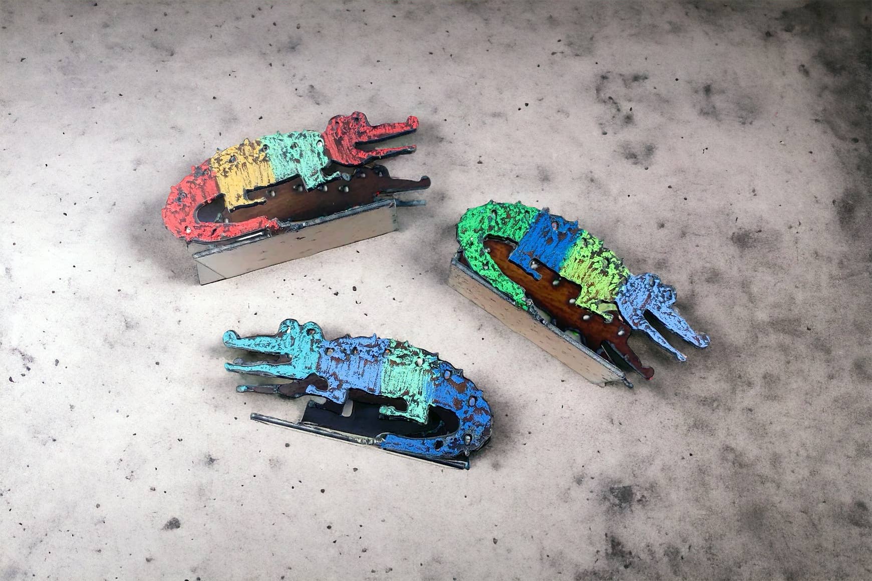 Whimsies – wholesale Visitkortshållare – Alligator Visitkortshållare nautisk metall Handgjord eko6