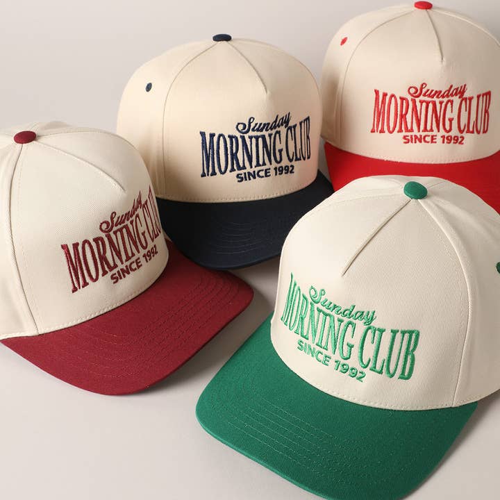 Fashion City - Wholesale Trucker Hat - Unisex - Sunday Morning Club Two-Tone Trucker Hat
