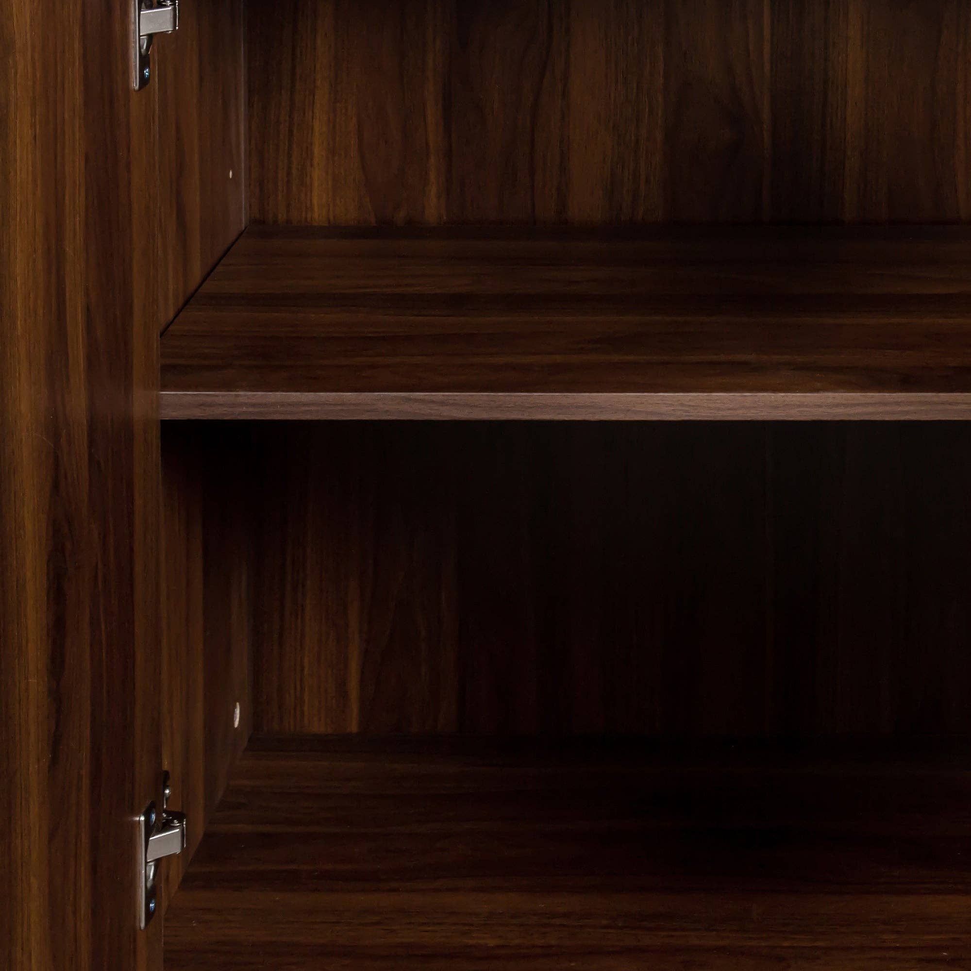 39F Inc. - Wholesale Cabinet - Walnut 4-Door Sideboard with 4 Shelves Freestanding Cabinet10