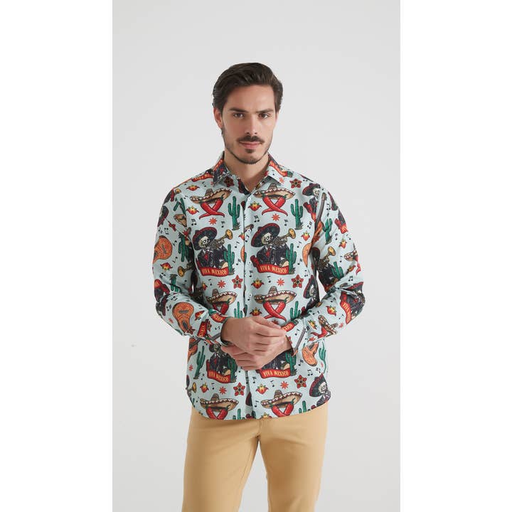 Comfort cut patterned shirt for wholesale by Yves Enzo