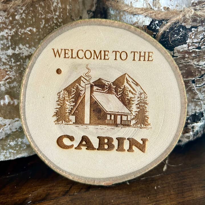 Welcome to the Cabin Coaster, Rustic Home Decor for wholesale by Parks Art Collection