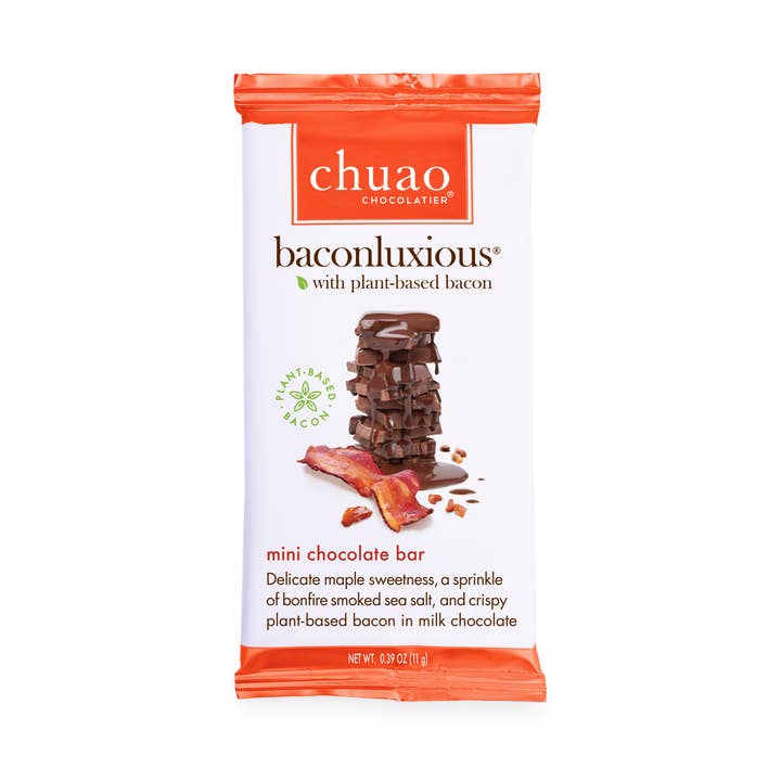 Chuao Chocolatier - Wholesale Chocolate Bar - Baconluxious With Plant-Based Bacon - Mini Bar0
