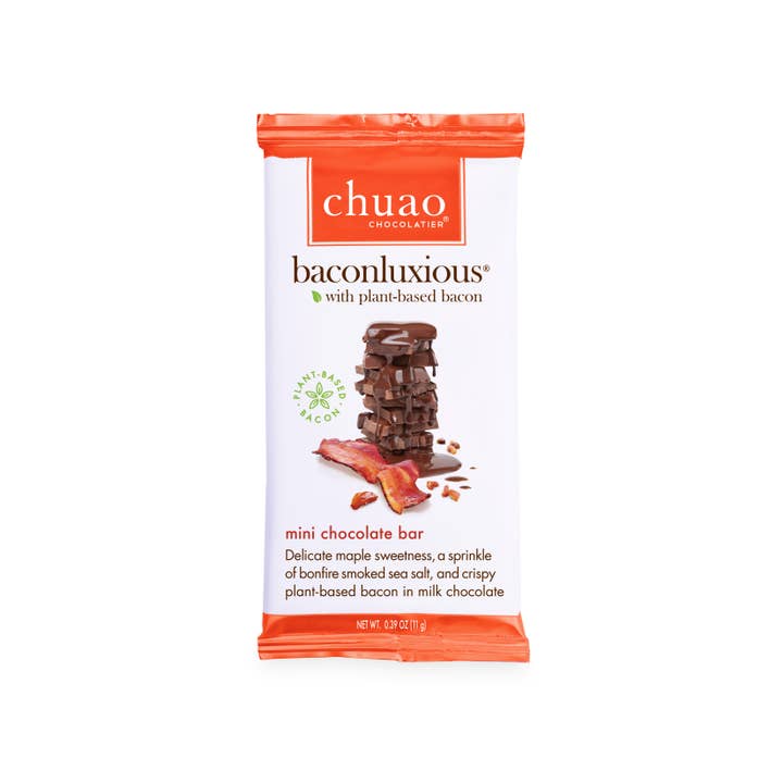Chuao Chocolatier - Wholesale Chocolate Bar - Baconluxious With Plant-Based Bacon - Caddie Mini Bar1