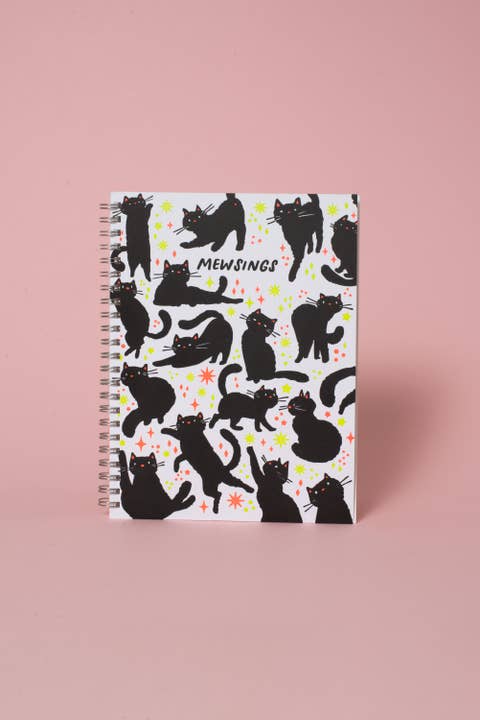 Egg Press Manufacturing - Wholesale Notebook - Mewsings Cat Blank Letterpress Notebook by Hello!Lucky1