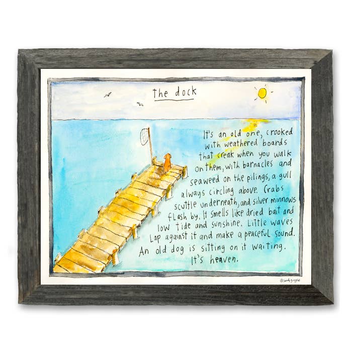 Sweet Gumball Inc. - Wholesale Art Print - 'The Dock' by Sandy Gingras Shelf Art1